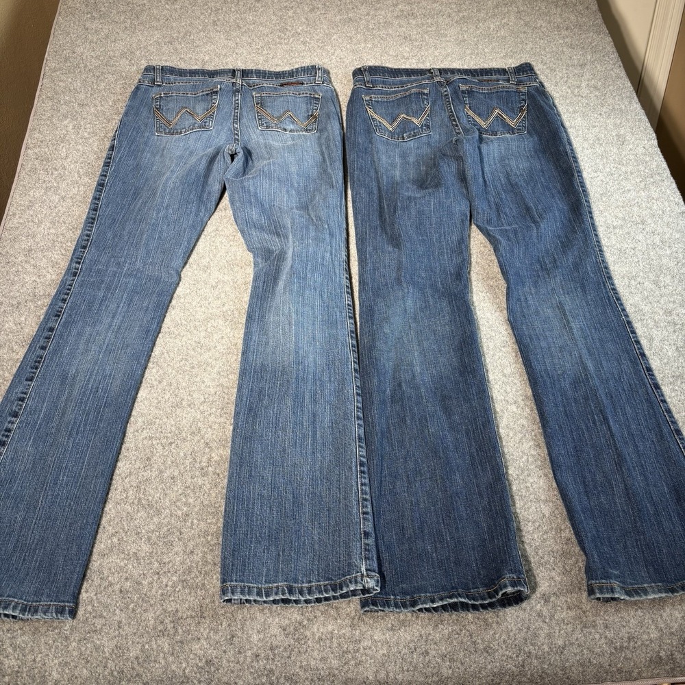 Wrangler Q Baby Bootcut Jeans Women's 7/8 x 36 (Fits 32x34.5) Riding Western - Picture 2 of 15